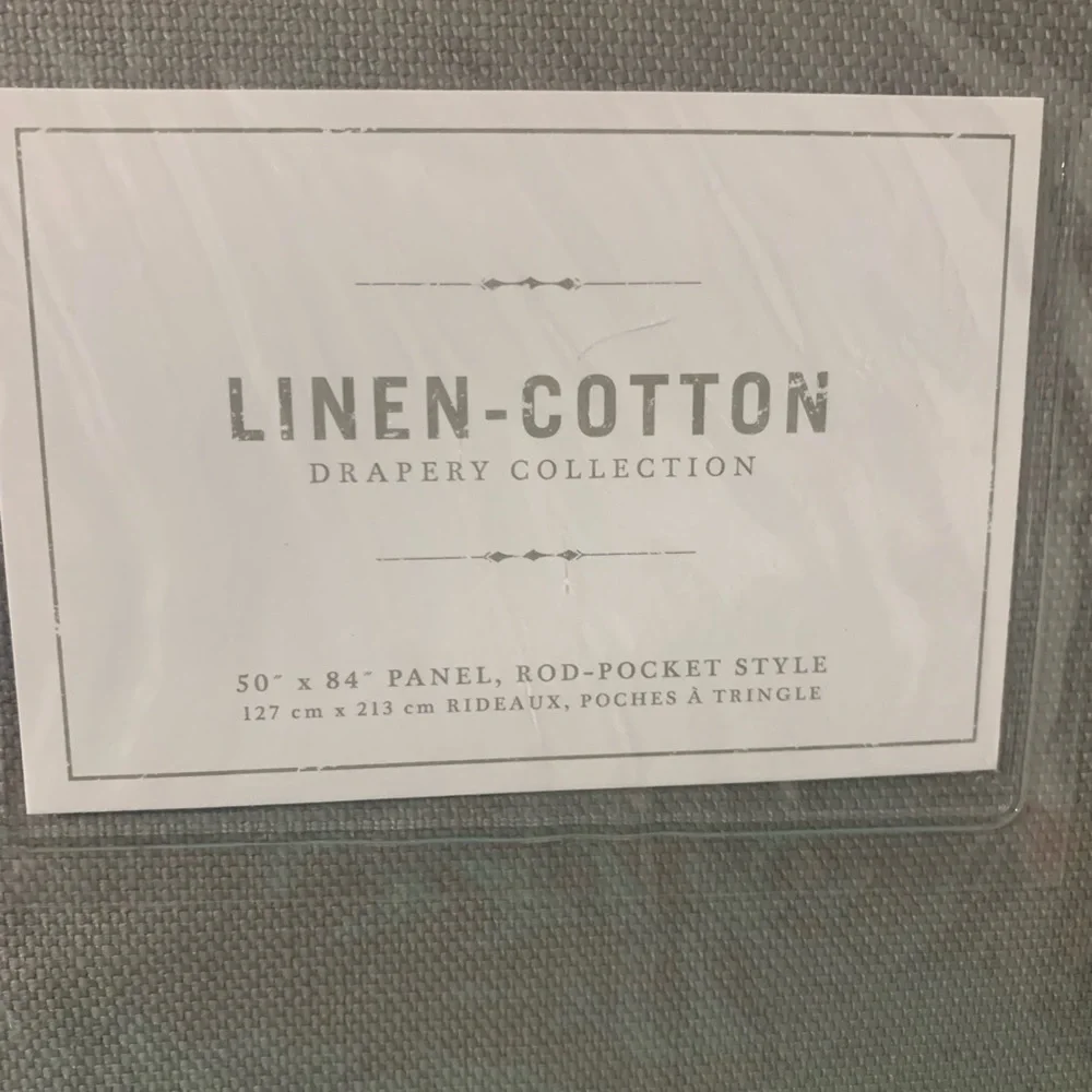 NIP Restoration Hardware Baby & Child Gray Linen Cotton 50 x 84 Curtain